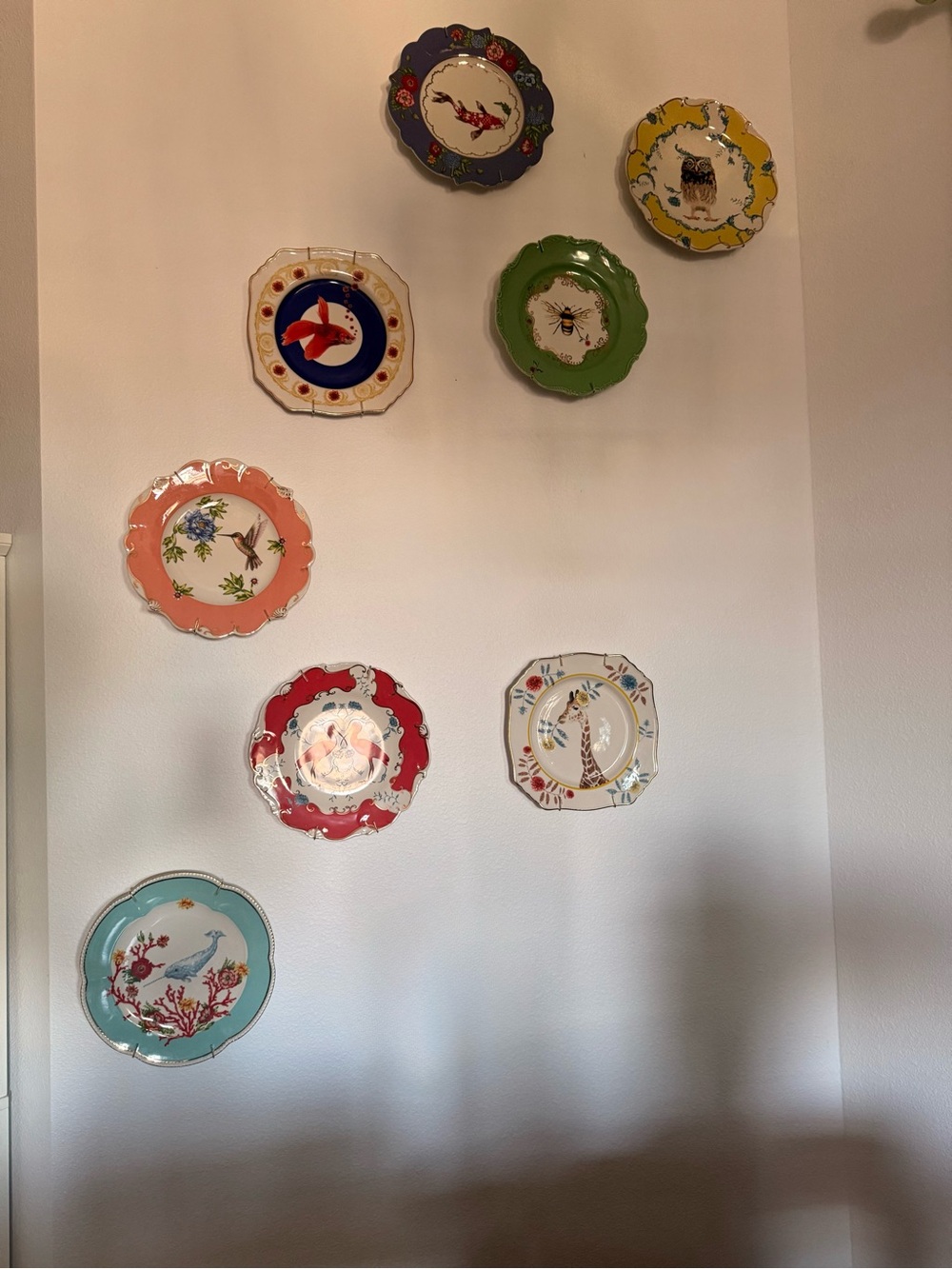 Anthro Lou Rota Animal Plate Collection (8) – Koi, Owl, Narwhal, Bee & More 🐦✨